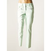 MARC AUREL - Pantalon slim vert en polyurethane - Femme - Taille 38 - Modz