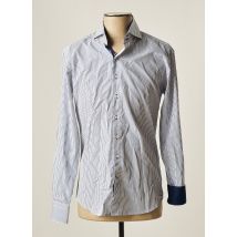 REUER - Chemise manches longues bleu en coton - Homme - Taille S - Modz