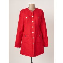 MORGAN - Manteau long rouge en polyester - Femme - Taille 40 - Modz