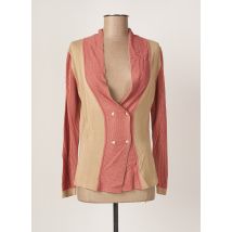 DANEVA - Gilet manches longues beige en viscose - Femme - Taille 36 - Modz