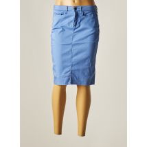 TELMAIL - Jupe mi-longue bleu en coton - Femme - Taille 38 - Modz