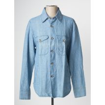 BREUER - Chemise manches longues bleu en coton - Homme - Taille S - Modz