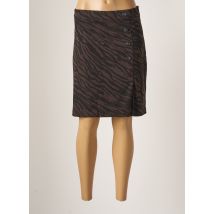 ICHI - Jupe mi-longue marron en polyester - Femme - Taille 38 - Modz