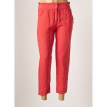 LCDN - Pantalon 7/8 rouge en lin pour femme - Taille 46 - Modz