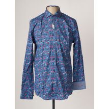 A FISH NAMED FRED - Chemise manches longues bleu en coton - Homme - Taille S - Modz
