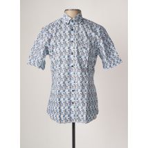FYNCH-HATTON - Chemise manches courtes bleu en coton - Homme - Taille S - Modz