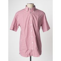CAMBRIDGE - Chemise manches courtes rouge en coton - Homme - Taille M - Modz