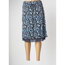 GRIFFON - Jupe mi-longue bleu en polyester - Femme - Taille 48 - Modz