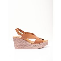 ELUE PAR NOUS - Sandales/Nu pieds marron en cuir - Femme - Taille 38 - Modz