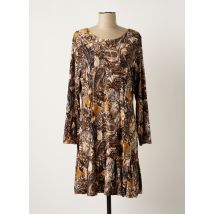 GENUINE - Robe mi-longue marron en polyester - Femme - Taille 40 - Modz