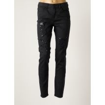 COMMA - Pantalon slim noir en coton pour femme - Taille 38 - Modz
