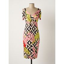 EROKE - Robe mi-longue rose en viscose - Femme - Taille 36 - Modz