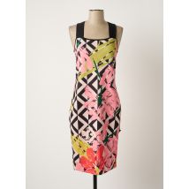 EROKE - Robe mi-longue rose en polyester - Femme - Taille 40 - Modz