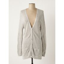 POLES - Gilet manches longues gris en coton - Femme - Taille 36 - Modz