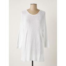 POLES - Pull tunique blanc en coton - Femme - Taille 38 - Modz