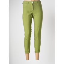 EAST DRIVE - Pantalon 7/8 vert en lin - Femme - Taille 40 - Modz
