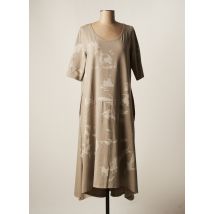 LUUKAA - Robe mi-longue gris en coton - Femme - Taille 40 - Modz