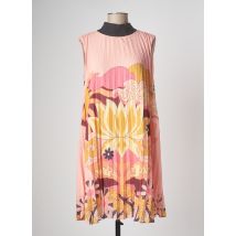 MAISON SCOTCH - Robe mi-longue rose en polyester - Femme - Taille 38 - Modz