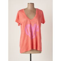 ONE TEE - T-shirt rose en lin - Femme - Taille 34 - Modz