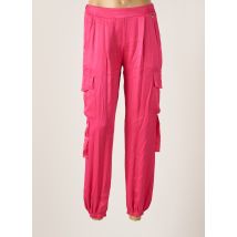 FRACOMINA - Pantalon droit rose en viscose pour femme - Taille 36 - Modz