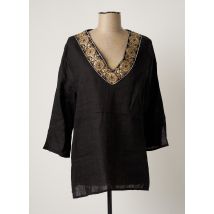 MARKUP - Tunique manches longues noir en lin - Femme - Taille 42 - Modz
