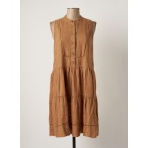 MARKUP - Robe mi-longue marron en lin - Femme - Taille 44 - Modz