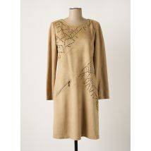 PAUSE CAFE - Robe mi-longue beige en polyester - Femme - Taille 40 - Modz
