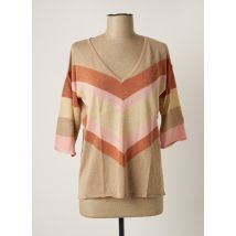 MARINA V - Top beige en viscose - Femme - Taille 38 - Modz