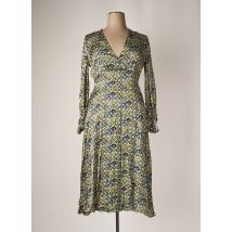 CARLA MONTANARINI - Robe mi-longue vert en coton - Femme - Taille 42 - Modz