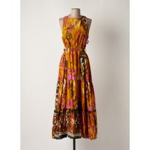 ANGELA DAVIS - Robe longue jaune en coton - Femme - Taille 40 - Modz