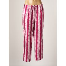 CARACTERE - Pantalon droit rose en viscose - Femme - Taille 38 - Modz