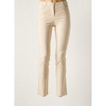 EUGEN KLEIN - Pantalon slim beige en coton - Femme - Taille 46 - Modz