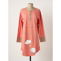 NUIT CALINE - Chemise de nuit rose en coton - Femme - Taille 38 - Modz