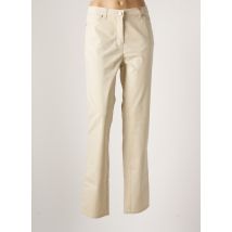 TONI - Pantalon droit beige en coton - Femme - Taille 42 - Modz