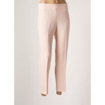 ANDAMIO - Pantalon droit rose en polyester - Femme - Taille 42 - Modz