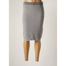 BIANCA - Jupe mi-longue gris en coton - Femme - Taille 38 - Modz