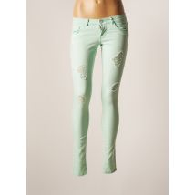 ONLY - Pantalon slim vert en coton - Femme - Taille TU - Modz