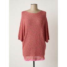 BELLITA - Pull tunique rose en coton - Femme - Taille 42 - Modz