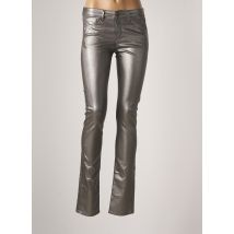 RENHSEN - Pantalon slim gris en coton - Femme - Taille W26 - Modz