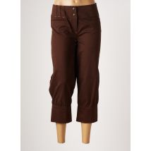 ZNJ - Pantacourt marron en coton - Femme - Taille 36 - Modz