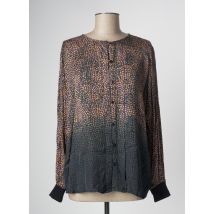 NU JEANS - Chemisier marron en viscose - Femme - Taille 36 - Modz