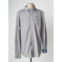 RITCHIE - Chemise manches longues gris en coton - Homme - Taille M - Modz