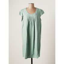 ÉTYMOLOGIE - Robe mi-longue bleu en lin - Femme - Taille 38 - Modz