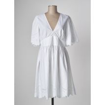 TWINSET - Robe mi-longue blanc en coton - Femme - Taille 38 - Modz