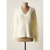 KAFFE - Pull blanc en coton pour femme - Taille 36 - Modz