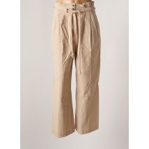 ICHI - Pantalon large beige en coton pour femme - Taille 34 - Modz