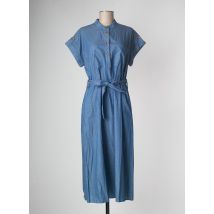 FRNCH - Robe mi-longue bleu en coton - Femme - Taille 34 - Modz