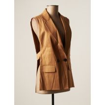 HANA SAN - Veste casual beige en lin - Femme - Taille 38 - Modz
