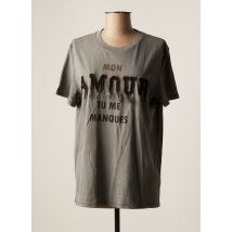 ME369 - T-shirt gris en coton - Femme - Taille 40 - Modz