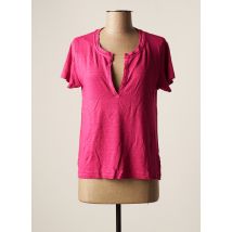 DANIELE FIESOLI - T-shirt violet en lin - Femme - Taille 38 - Modz